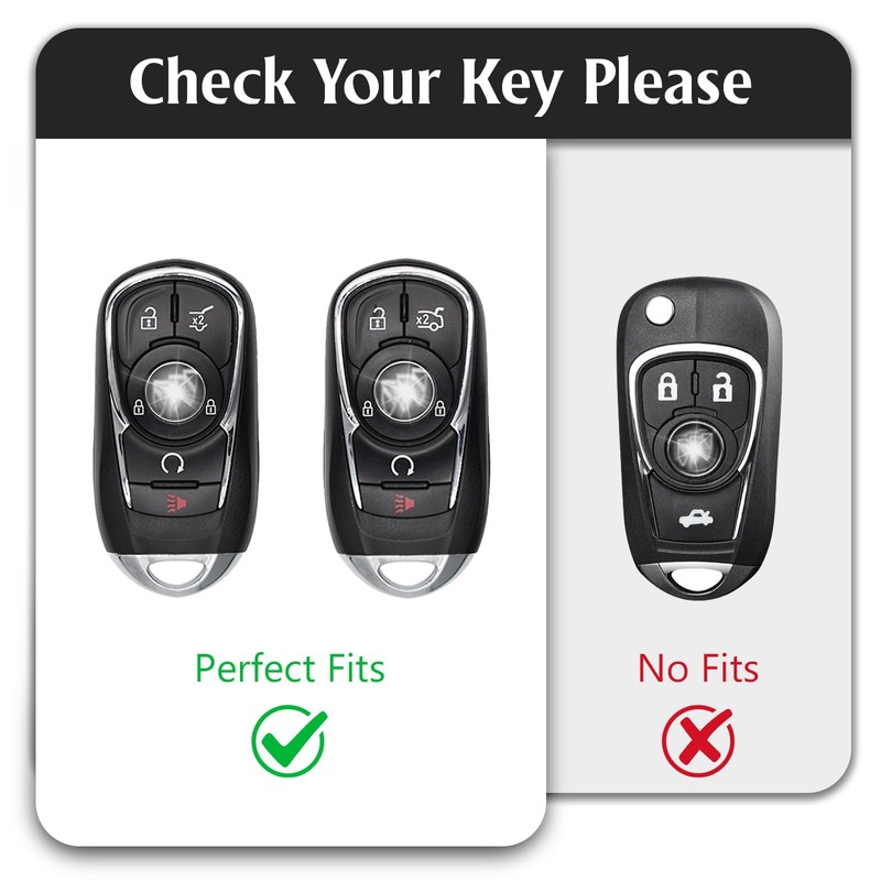 WORCAS for Buick 6 Button Key Fob Cover Soft TPU