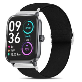 IDW13,IDW16,IDW19 Smartwatch Bands, Lamshaw 22mm Stretch Elastics Nylon Adjustable Replacement Strap Accessories for Men & Women Compatible for TOOBUR,TEMINICE,VRPEFIT,Konitee,Gydom,Faweio IDW13 Watch