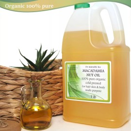 DR. ADORABLE PURE RAW MACADAMIA NUT OIL ORGANIC COLD PRESSED 2  4 8 16 36 oz Gallon, Free S&H - 7 lb
