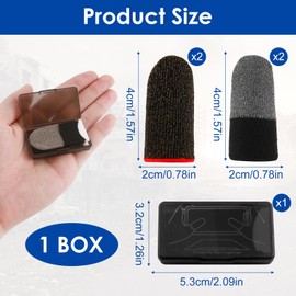 Pubg Mobile Gaming Finger Sleeve, Mobile Controller Gaming Gadgets, Suitable for Android iOS Mobile Game, for Games and Mobile Devices, Breathable, Ultra Thin, Includes Microfibre Cloth (Video Game