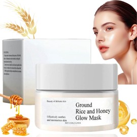 Ground Rice And Honey Glow Mask,Rice Beauty Mask,Clay Mask,Rice Face Mask,Rice Mud Mask,Rice Face Mask with Rice Extract and Honey,Hydrating Face Mask,Honey Wash Off Mask,Exfoliating Rice Mask