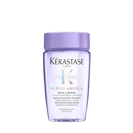 KRASTASE Bain Lumiere Blond Absolu  Shampoo para Cabello Rubio  Detoxifica, Fortalece e Ilumina Cualquier Tipo de Cabello Rubio  Con cido Hialurnico  