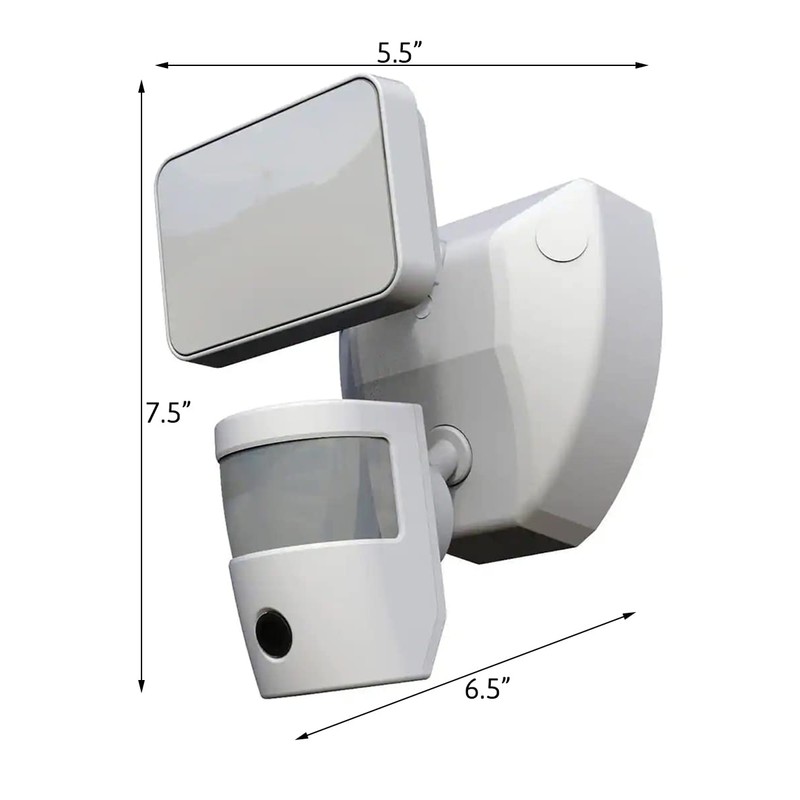 Heath/Zenith Video Wi-Fi Connected White Wired Single Head Motion Activated