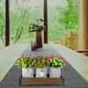 HEMYLU Table Centerpiece Decoration Artificial Flower Set with 3 Fake