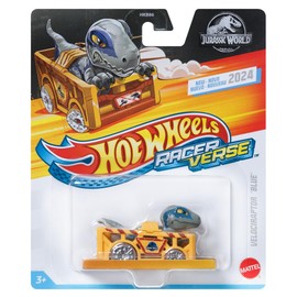 Hot Wheels RacerVerse Vehículo de Juguete Velociraptor Azul para niños de 3 años en adelante