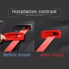 cartiangous 2pcs Red ABS Car Seat Belt Frame Trim For
