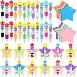 Sayglossy 24 Sets Back to School Star Pens Gifts Bulk You're a Star Multicolor Ballpoint Pen 4-in-1 Design with Sticky Notes for School Classroom Student Gifts Party Supplies Office Coworker