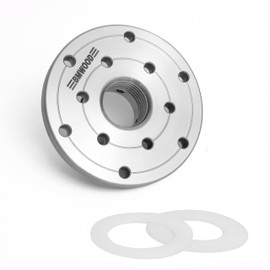 BMWOOD 4" Faceplate with 1-1/4"x8TPI Thread, with Two Nylon Washers for Woodturning Lathe.