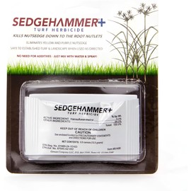 Sedgehammer Plus Turf Herbicide - 1 Pack of 13.5 Gram Pack of USA-Made Purple & Yellow Nutsedge Killer for Lawns with Pre-Mixed Surfactant - Lawn & Pet Safe Weed Killer Mix for Residential Use