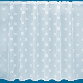 Piazza White Great Value Semi Plain Net Curtain Sold By The Metre (Drop: 206cm (81"))