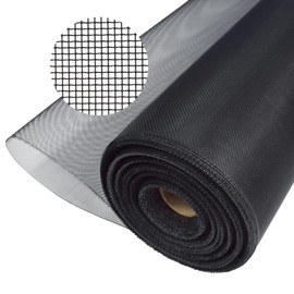 MYOYAY 304 Stainless Steel Screen Roll High Visibility and Durable Window Screen Mesh for Door Porch Patio Sliding Door Screening Replacement (39.4" x 65.6', Black)
