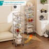 SINGAYE Shelf Storage Wire Shelving：Shelves Rack Standing Units with Wheels