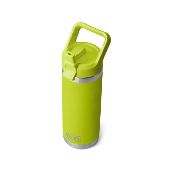 YETI Rambler 18 oz Bottle, Vacuum Insulated, Stainless Steel with Straw Cap, Chartreuse