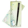 S-86131 Chopsticks, Dishwasher Safe, Natural Wood, Chopstick Rest Set, 9.1