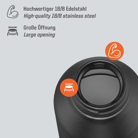 Esbit Trinkflasche Majoris, Edelstahl, Grau, 0.48 L