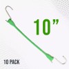 Boxer Green EPDM Tarp Strap 10" Color - 10 Pack