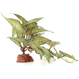 CRITTZOO Reptile Fake Plants for Terrarium Decor, Snake Tank Accessories for Leopard Gecko Ball Python Bearded Dragon Crested Gecko Tortoise Frog Lizard Spider - Fake Arrowhead Plants