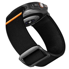 Compatible with Moto Watch 120 bands, 20mm, 22mm Quick Release Stretchy Solo Loop Adjustable Nylon Replacement Straps Compatible with Moto 120, 70, 100, 360 3rd Gen 2020 Smartwatch (Black, 22mm size band)