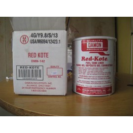 Damon Industries Red Kote Fuel Tank Liner Coat Sealer gas oil diesel (1) Gallon Motorcycles patch