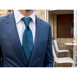 [S&W SHLAX&WING] Men's Suit Jacket Slim 6cm Satin Woven Skinny Tie for Prom, B62-Z