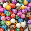 100pcs Acrylic Round Beads 8mm Yellow Loose Beads for Crafting