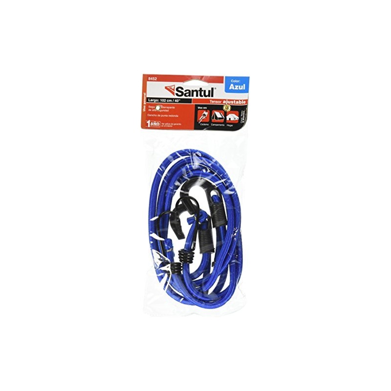 SANTUL, Tensores Ajustables 40", Color Azul, para Campamento y Hogar,