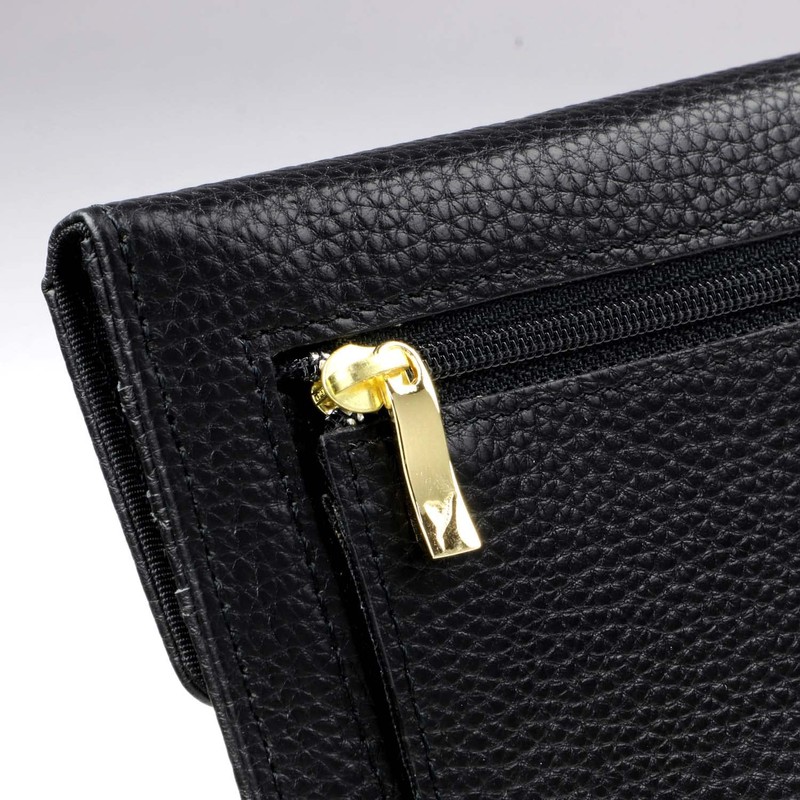 Toyooka Koubou Cowhide Slim Long Wallet 4116, Black