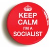 Ozorath KEEP CALM I'M A SOCIALIST BADGE BUTTON PIN (Size