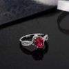 Gem Stone King 925 Sterling Silver Red Created Ruby Jewelry