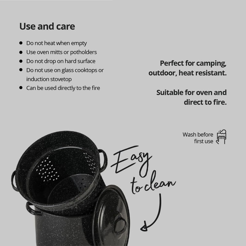 Granite Ware 7.5 Qt 3 Piece Multiuse Pasta Pot Set,