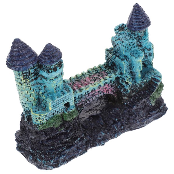ORFOFE Aquarium Fish Tank Decoration Resin Castle Ornament Villa Shape