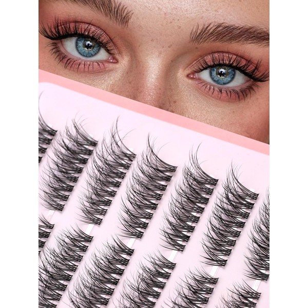 Lash Clusters Natural Individual Lashes Cat Eye Mix 12-17mm Wispy