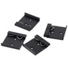 Fudeshe Universal-DIN-Schienen-Montageclip, Schienenclip, Aluminium-Solid-State-Relaisklemmen, Aluminiumlegierung, schwarz, 4 Stück