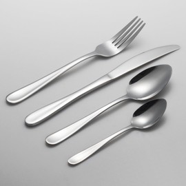 Alata Grand Polished Stainless Steel Cutlery Set for 4 People, 16 Pieces, Glossy, Dishwasher Safe