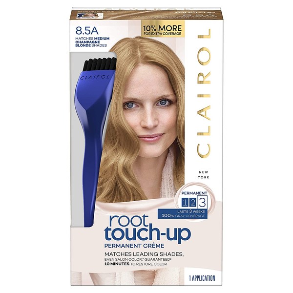 Clairol Root Touch-Up Permanent Hair Color Creme, 8.5A Medium Champagne Blonde, 1 Count