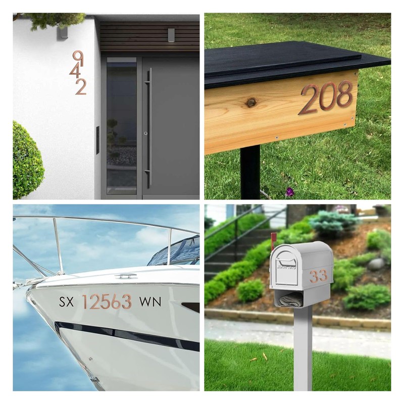 Self Adhesive Mailbox Numbers,Door Address Number Stickers for Office Room,Raised