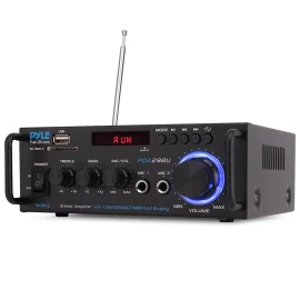 Pyle 200W Bluetooth Stereo Amplifier Dual Channel Mini Amp for Home Theater