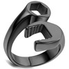 Rofusn Men's Biker Spanner Mechanic Wrench Tool Ring Band, Polished