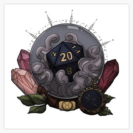 Taurus D20 - Tabletop Gaming Dice - The Astrology Collection Bumper Sticker Window Water Bottle Decal 5"