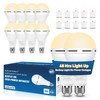 BoRccdit KeepLit 10 Pack Emergency Rechargeable Light Bulbs, 48H Long
