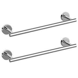 Cilee 2 Pieces Polished Chrome Bathroom Towel Bar, 24 Inch Double Towel Racks,Bathroom Towel Holder Towel Bar for Bathroom Stainless Steel Wall Mount