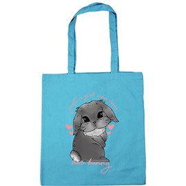 Hippowarehouse Just a girl who loves her rabbit bunny mini lop - Grey Tote Shopping Gym Beach Bag 42cm x38cm, 10 litres
