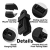 Runseaway 30Pcs Tarp Clips Crocodile Mouth, Heavy Duty Lock Grip