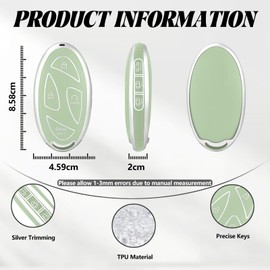 TOOMUME Car Key Cover TPU, Car Key Case Fit for Hyundai Tucson NX4 Kona SX2 Ioniq 6 Grandeur GN7 Grand Prix Azera Elantra Sonata, Protective Key Fob Cover Key Fob Case - Smart Key