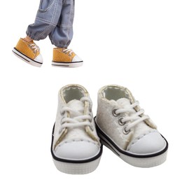 rakulifey Obitsu 11 Shoes, OB11 Size, Obitsu Doll, 4.3 inches (11 cm), Sports Shoes, 1/12bjd Doll Shoes, Gift (White)