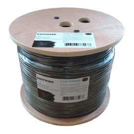 16 Gauge Wire 2 Conductors, 16/2 Low Voltage Landscape Wire, Low Voltage Wire, Outdoor Direct Burial Electrical Wire, 100% Pure Copper Wire,Underground Low-Energy Circuit Cable, (250FT-BLACK)