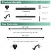 Black Curtain Rods for Windows 72 to 144 Inch(6-12ft), 1