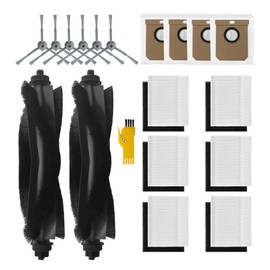 aoteng Replacement Accessories Kit for eufy L60 L50 L60 SES L50 SES Robot Vacuum Cleaner 18 Packs 2 Main Brush, 6 Filters, 6 Side Brushes, 4 Dust Bags