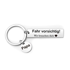 Father's Day Gift for Dad, Thank You Gifts, Key Ring, Driving Cautious, Christmas, Easter Gift, New Year Gifts, Retirement, Birthday, Father's Day, Valentine's Day, Best Gift for Dad, silver