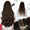 Moresoo Micro Ring Hair Extensions Human Hair Dark Brown Micro